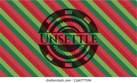 Unsettle christmas style emblem.