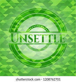 Unsettle green mosaic emblem