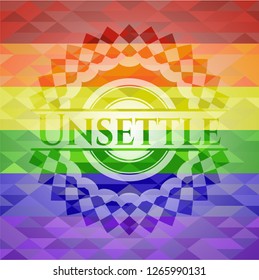 Unsettle lgbt colors emblem 