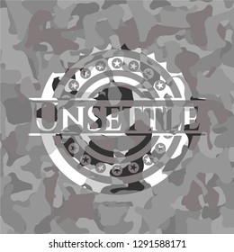 Unsettle on grey camo pattern
