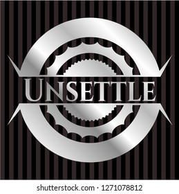 Unsettle silver emblem