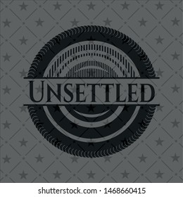 Unsettled dark icon or emblem. Vector Illustration. Detailed.