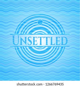 Unsettled water emblem background.