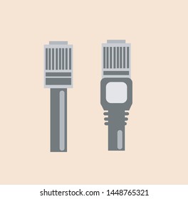 Unshielded Twisted Pair (UTP) cable vector design