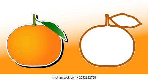 An unshu mikan sticker, also known as satsuma mandarin, and a mikan-shaped frame.
Materials for leaflets, posters, and web advertisements