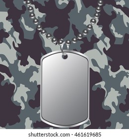 unsigned army badge. dark camouflage background. vector
