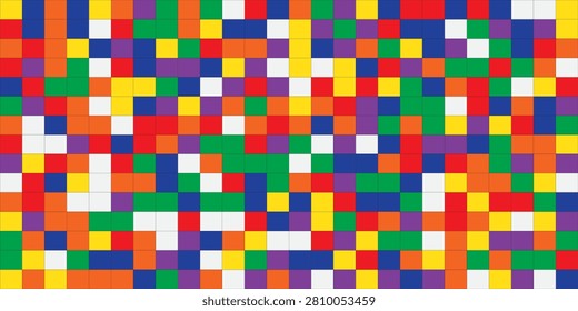 unsolved colorful rubik seamless pattern