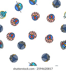 unsolved mysteries question vector seamless pattern thin line illustration