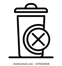 Unsorted garbage icon. Outline unsorted garbage vector icon for web design isolated on white background