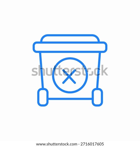 unsorted trash icon sign vector