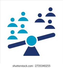 Unstable Balance Icon. Simple Vector Vector Glyph Dual Color Illustration