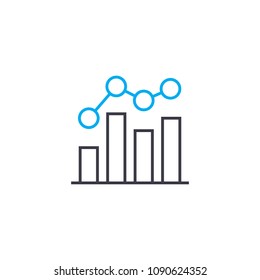 Unstable Growth Vector Thin Line Stroke Icon. Unstable Growth Outline Illustration, Linear Sign, Symbol Concept.