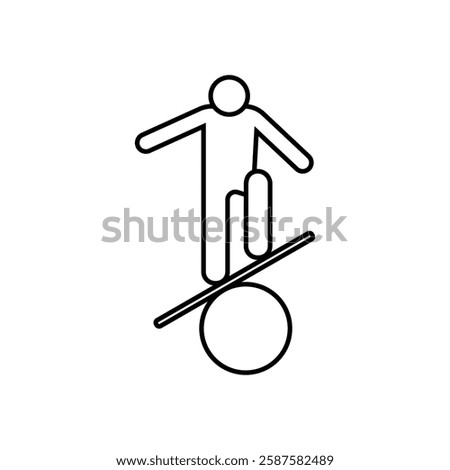 Unstable Icon. Unbalanced Symbol - Vector.  