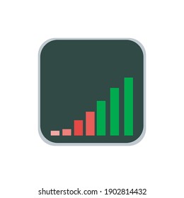 unstable wifi network diagram icon, in flat design