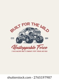 Unstoppable Force Monster Truck Built for the Wild.