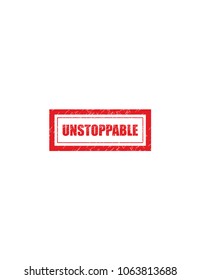 Unstoppable red stamp