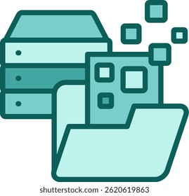 Unstructured Data Icon Solid Vector Illustration