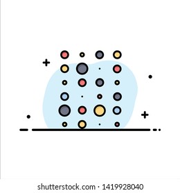 Unstructured, Data, Insecure Data, Science  Business Flat Line Filled Icon Vector Banner Template