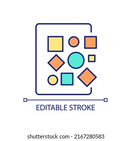 Unstructured Data Management RGB Color Icon. Unorganized And Inaccurate Datasets. Storage System. Isolated Vector Illustration. Simple Filled Line Drawing. Editable Stroke. Arial Font Used