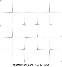 Unstuck Note Paper Pieces 3 to 2 Ratio Blank Editable Seamless Text Decoration Template - Gray on White Background - Vector Contrast Graphic Design