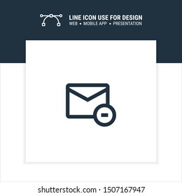 unsubscribe message sign icon design vector illustration