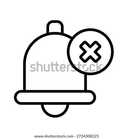 Unsubscribe Outline Icon Vector Illustration