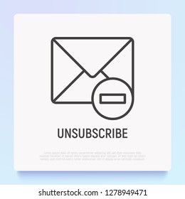 unsubscribe icon