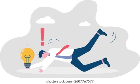 Unsuccessful, business concept vector illustration

