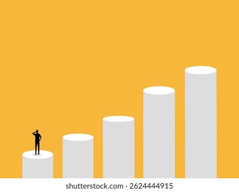Unsuccessful businessman is at the bottom of the bar chart