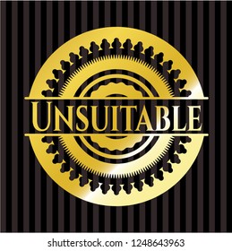 Unsuitable gold emblem