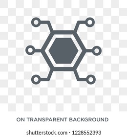Unsupervised learning icon. Trendy flat vector Unsupervised learning icon on transparent background from Artificial Intelligence, Future Technology collection.