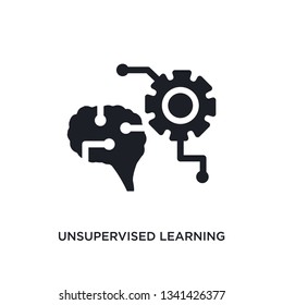 unsupervised learning isolated icon. simple element illustration from artificial intellegence concept icons. unsupervised learning editable logo sign symbol design on white background. can be use