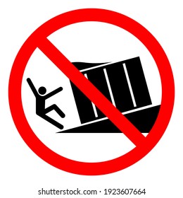 Unsupported Loading Dock Symbol Sign, Vector Illustration, Isolate On White Background Label .EPS10