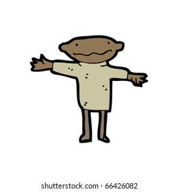 caricatura de hombre inseguro