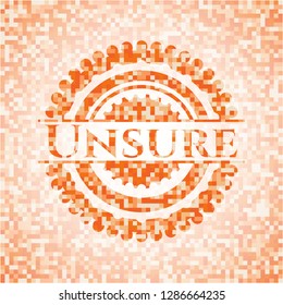 Unsure orange mosaic emblem