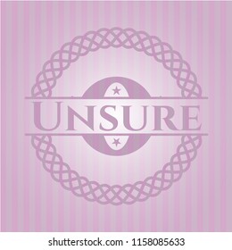 Unsure pink emblem