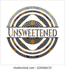 Unsweetened arabic emblem. Arabesque decoration.