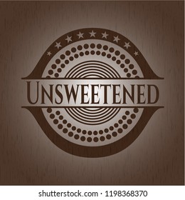 Unsweetened wooden emblem. Vintage.