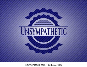Unsympathetic emblem with jean texture