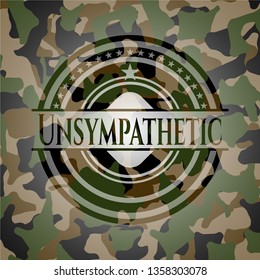 Unsympathetic on camouflaged pattern