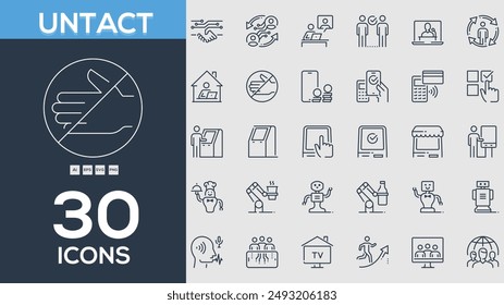 UNTACT icon collection Vector illustrator