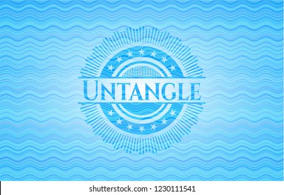 Untangle light blue water emblem.