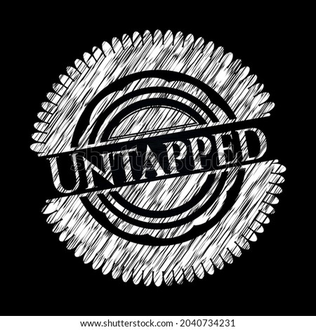 Untapped chalk emblem, retro style, chalk or chalkboard texture. Vector Illustration. Detailed. 