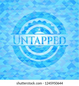 Untapped light blue mosaic emblem