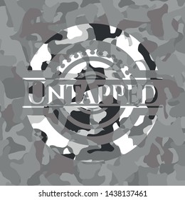 Untapped on grey camo texture