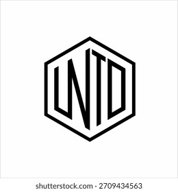 Logotipo de la carta de la UNTD con un concepto hexagonal.