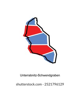 Unterrabnitz Schwendgraben City Map Vector isolated illustration of simplified administrative, map of Austria Country design template