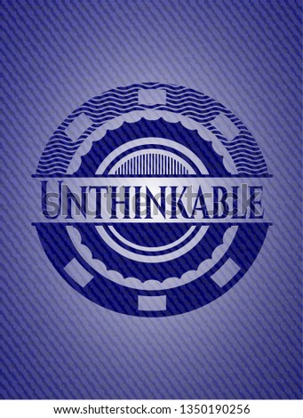 Unthinkable emblem with jean background