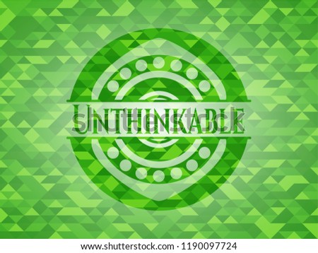 Unthinkable green mosaic emblem