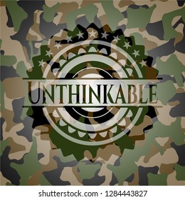 Unthinkable on camouflage pattern